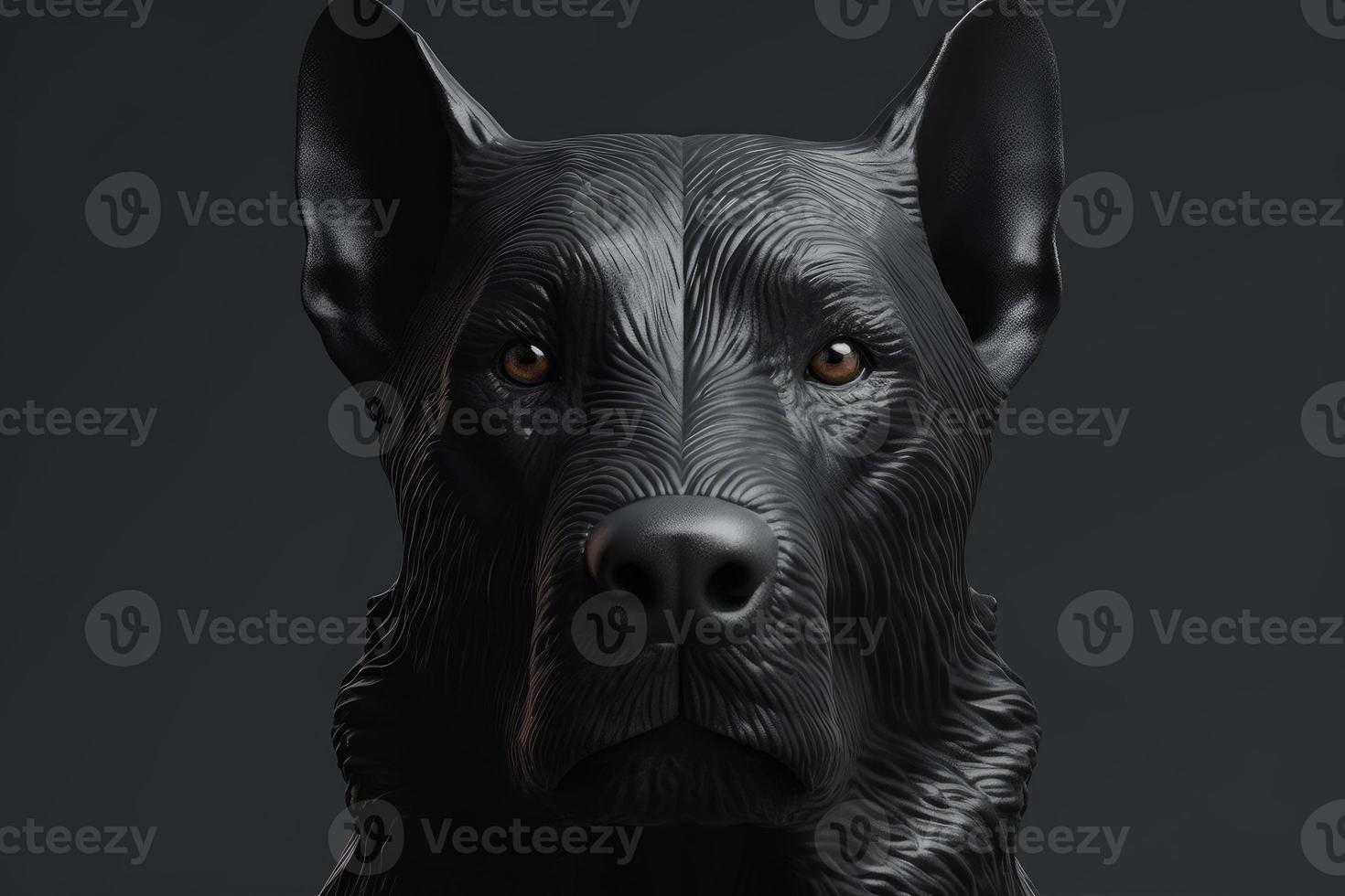 mignonne fantaisie noir chien. produire ai photo