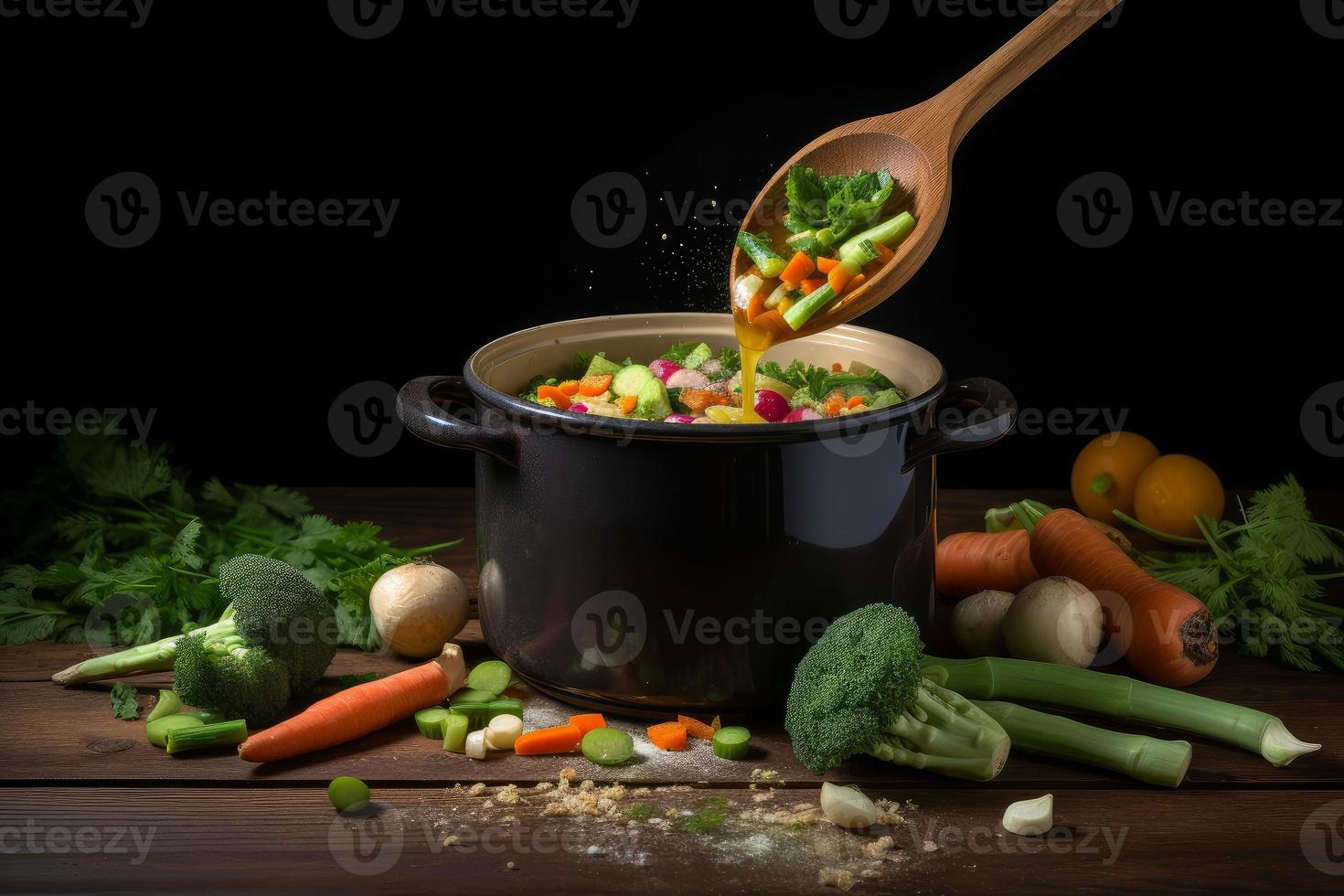 végétarien cuisine aliments. produire ai photo