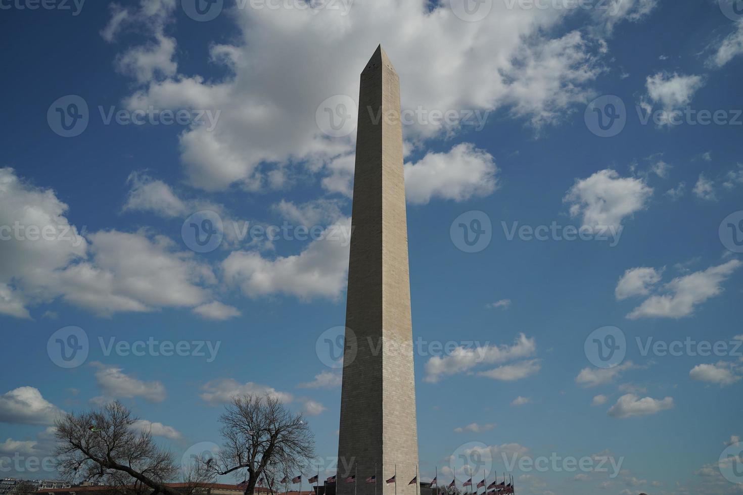 Washington dc monument détail sur le Profond bleu ciel Contexte photo