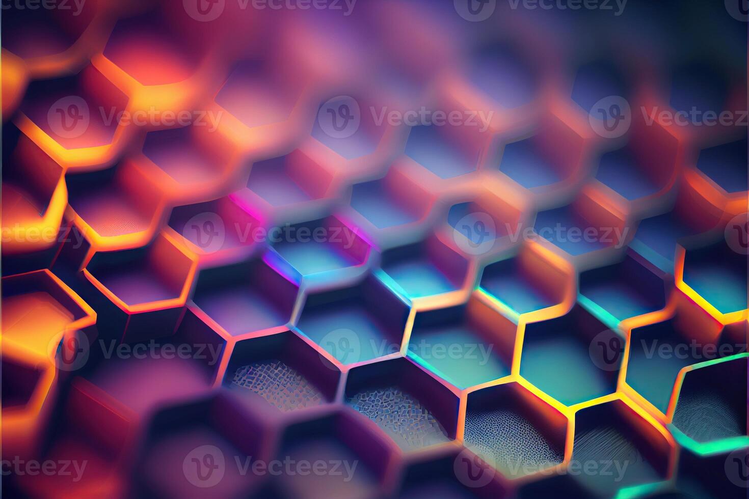 génératif ai illustration de basculement sans couture hexagonal modèle Contexte pente photo