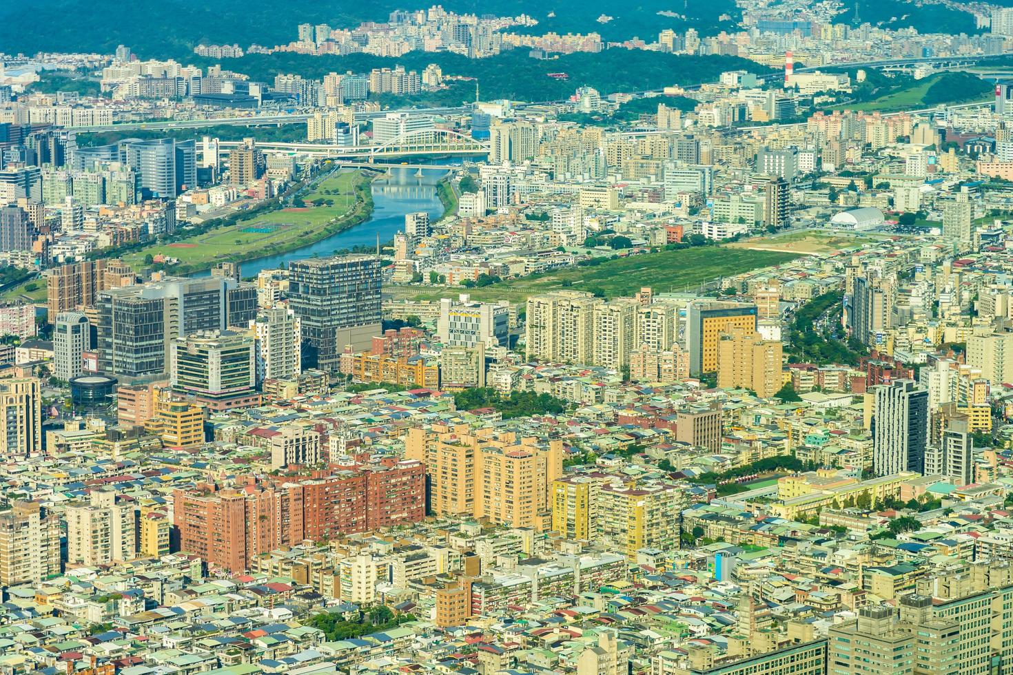 Paysage urbain de la ville de Taipei, Taiwan photo