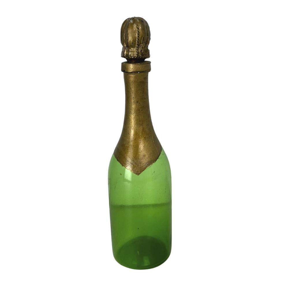 ancien décoratif verre Champagne bouteille photo
