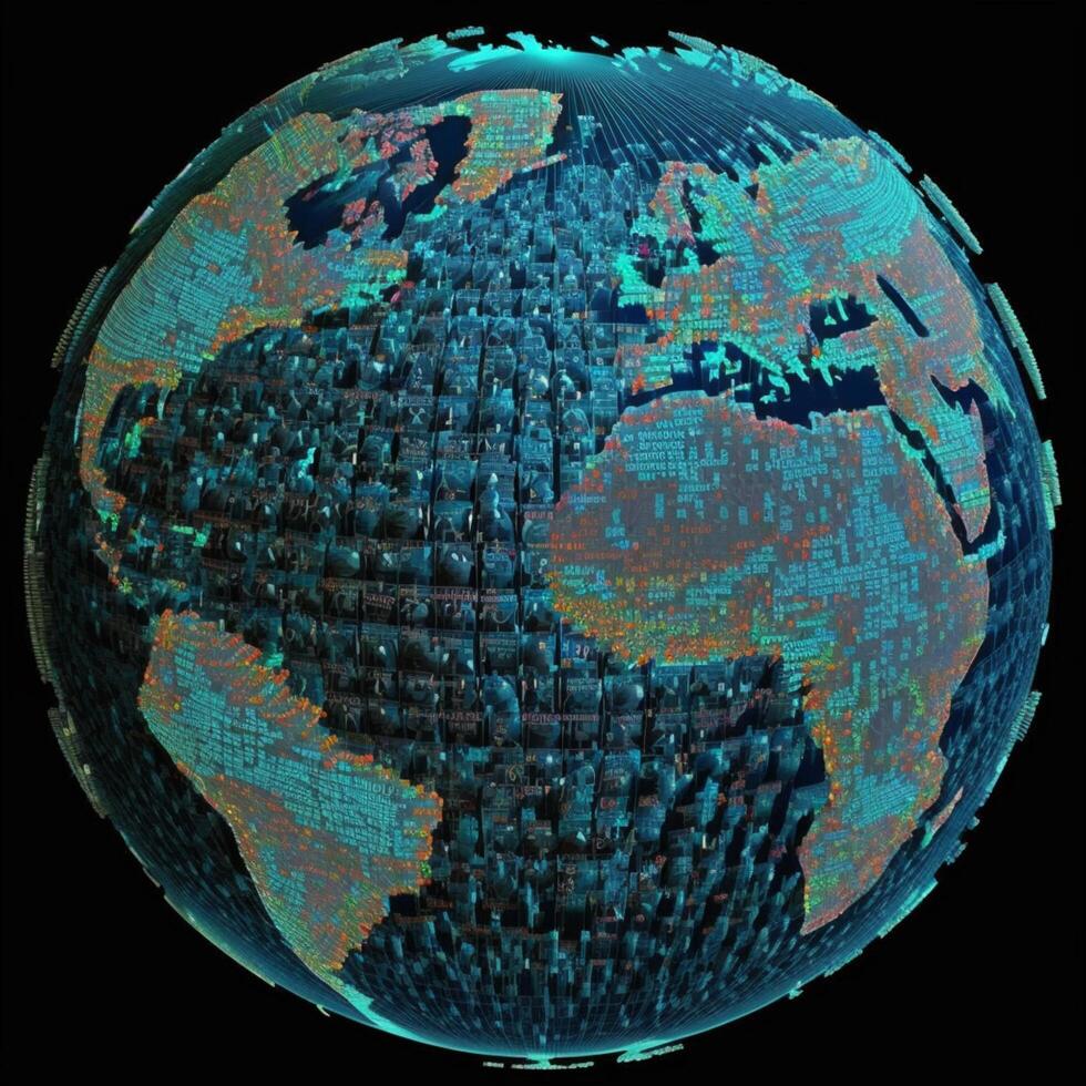 Terre globe planète enregistrer Terre aller vert ai génératif photo