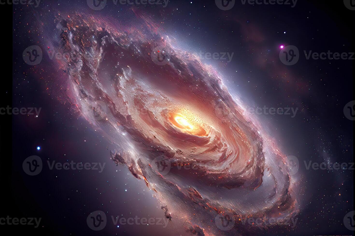 génératif ai illustration de laiteux façon galaxie entrer en collision avec andromède galaxie, universel et extérieur espace photo