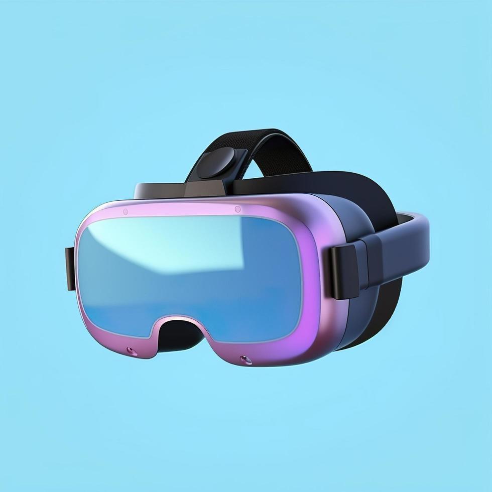 virtuel réalité vr casque icône isolé 3d rendre illustration, générer ai photo