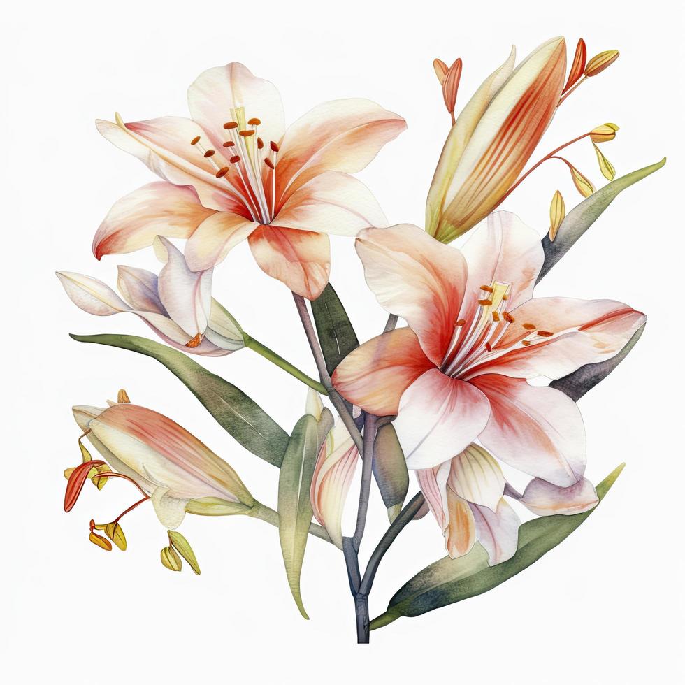gratuit royal sterlitzia fleurs l'eau couleur, pastel ,blanc Contexte , générer ai photo
