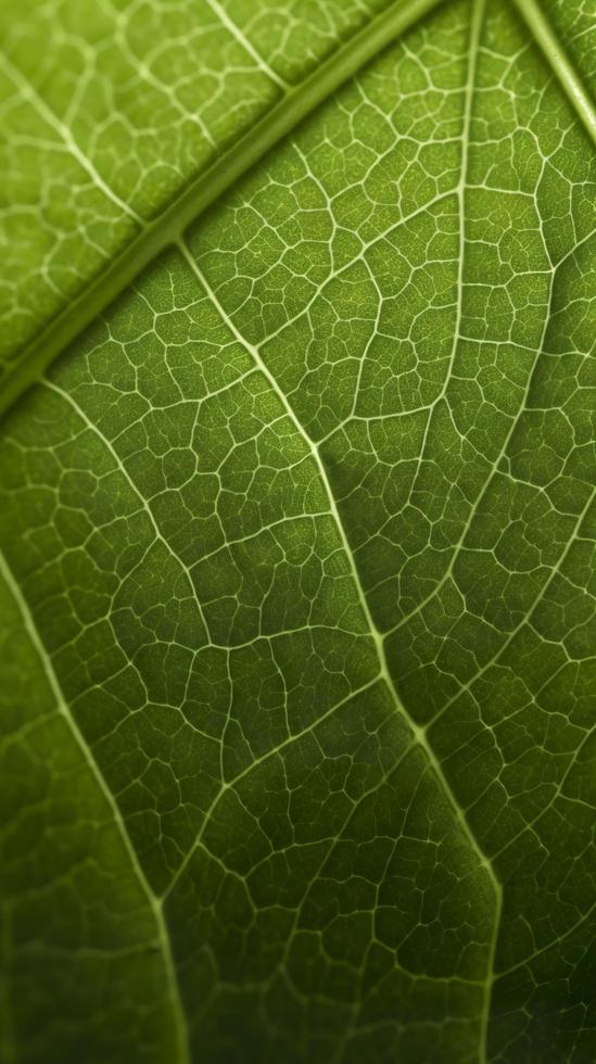 fermer vert feuille nerfs, générer ai photo