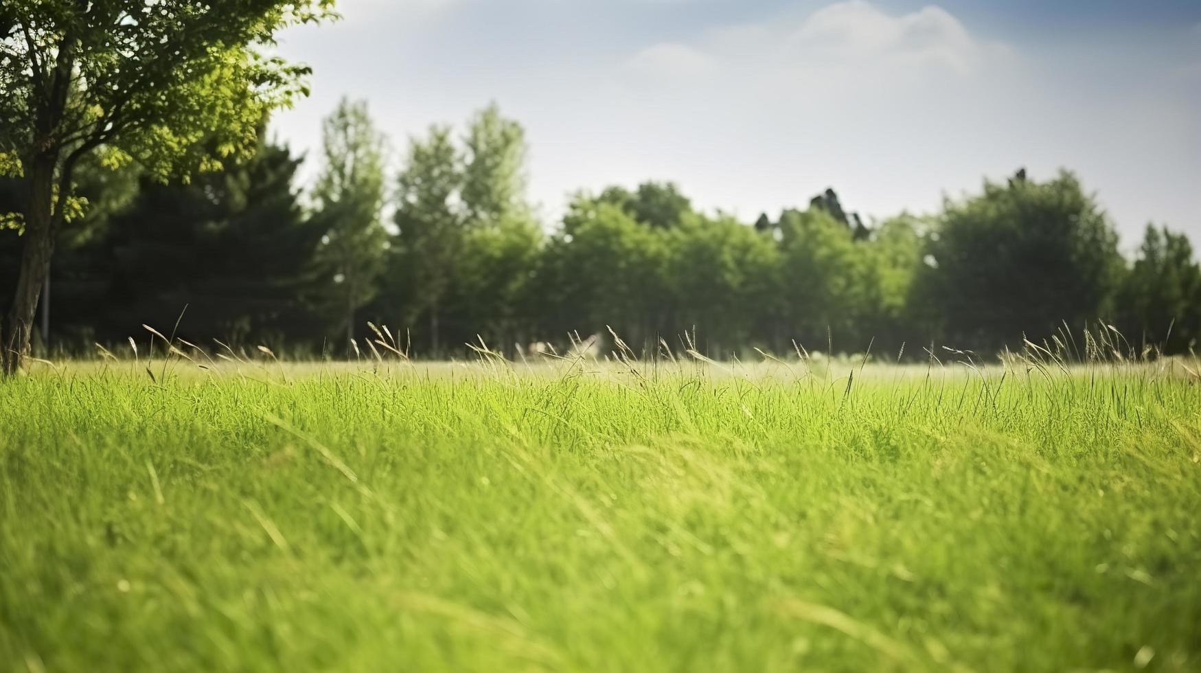gratuit photo parc herbe, générer ai