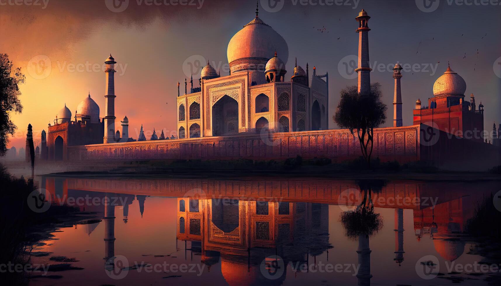 taj mahal dans Agra pays génératif ai photo