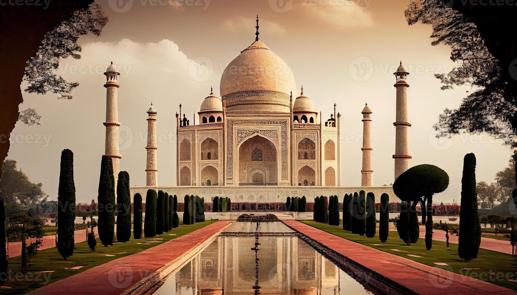 taj mahal dans Agra pays génératif ai photo