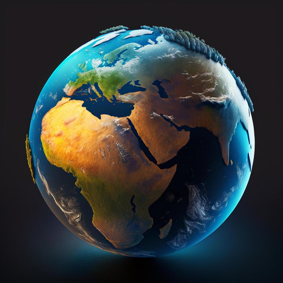 enregistrer Terre, Terre globe, planète, environnement journée vert Terre ai génératif photo