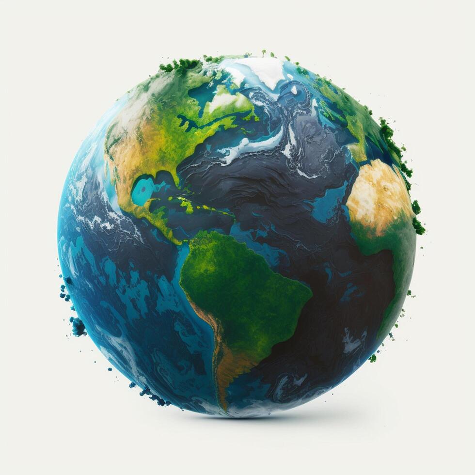 enregistrer Terre, Terre globe, planète, environnement journée vert Terre ai génératif photoai génératif photo