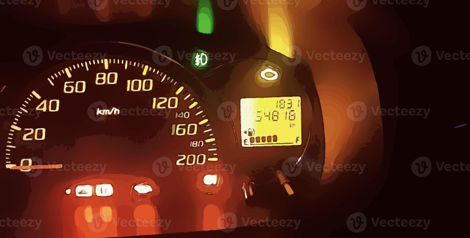 tout en couleur voiture compteur de vitesse photo