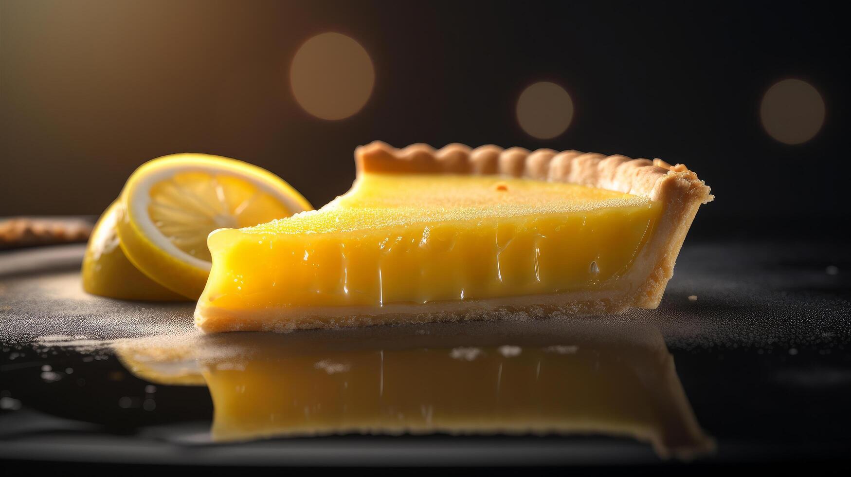 citron Tarte. illustration ai génératif photo