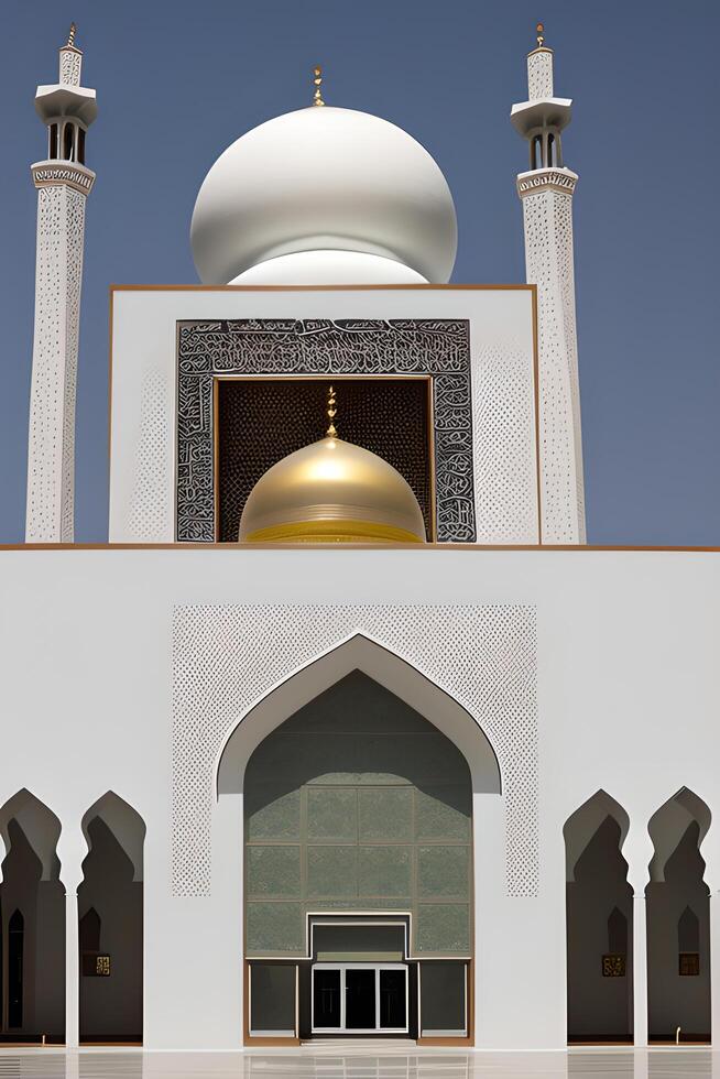 génial vues mosquée islamique généré ai photo