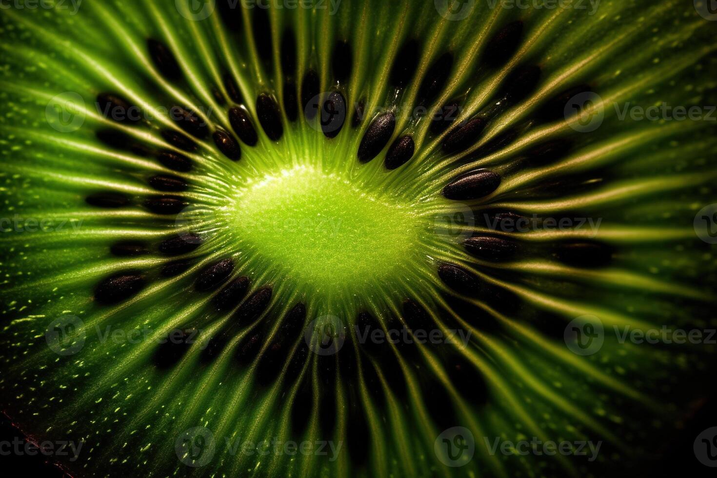 génératif ai, macro Frais kiwi texturé Contexte photo