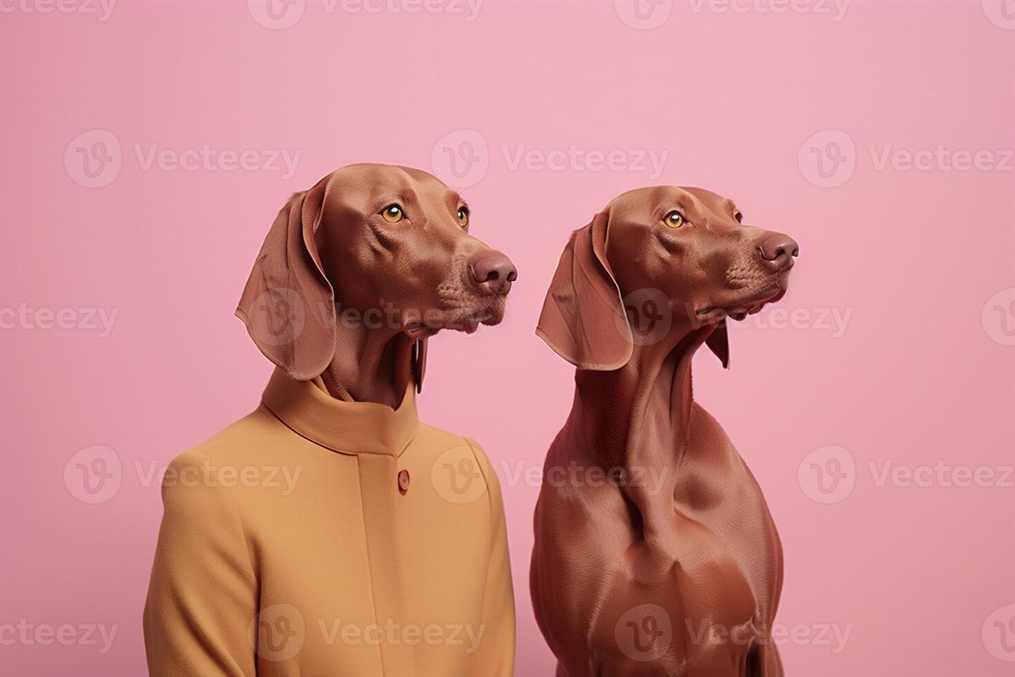 ai généré chiens dans futuriste style photo