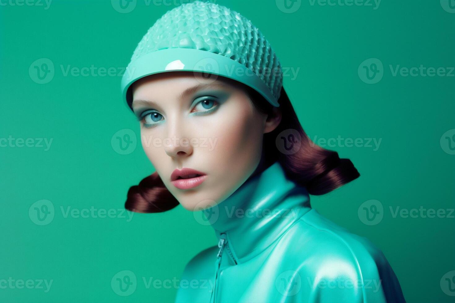 ai généré femme dans futuriste style photo