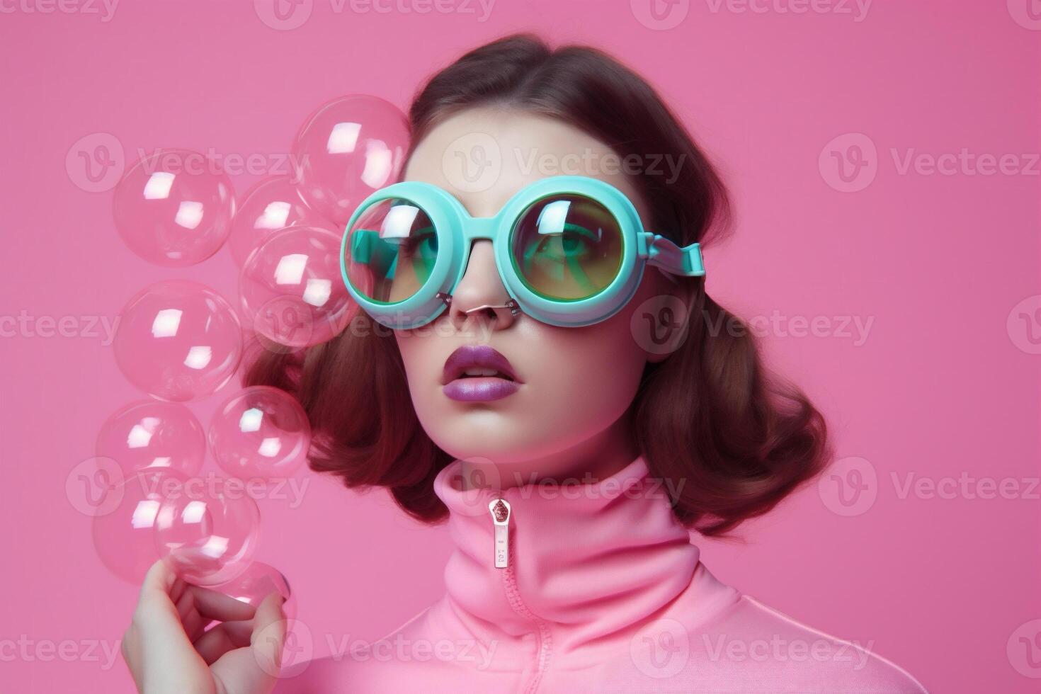 ai généré femme dans futuriste style photo