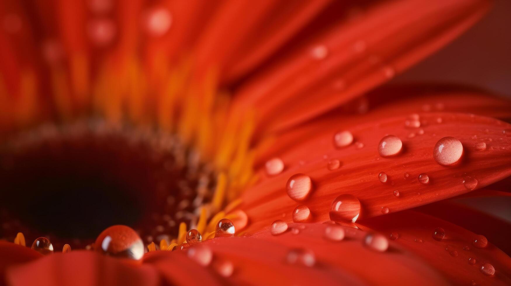 Orange gerbera fleur. illustration ai génératif photo