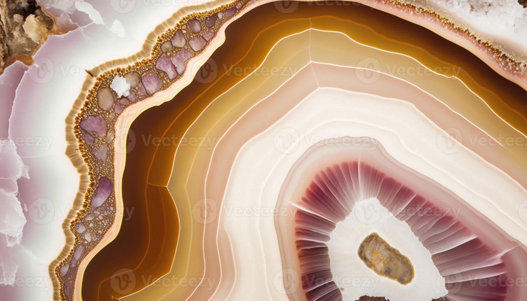 génératif ai, Naturel volcanique agate des pierres fermer lumière rose magenta et d'or texture. fond d'écran arrière-plan, quartz marbre, décoratif Roche modèle photo