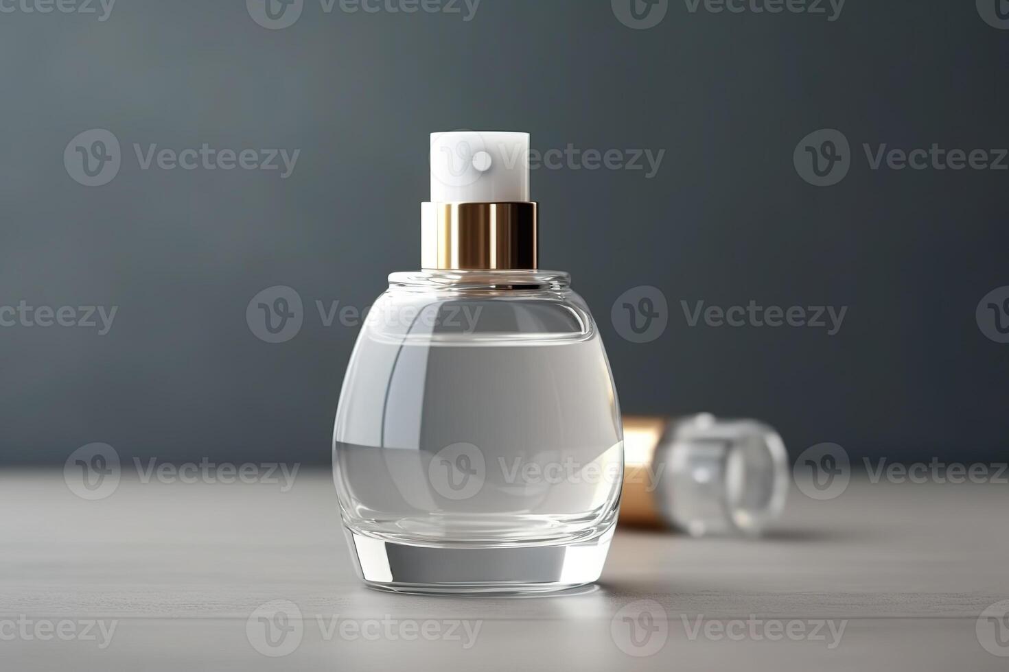 Vide parfum verre bouteille pour maquette illustration avec génératif ai photo