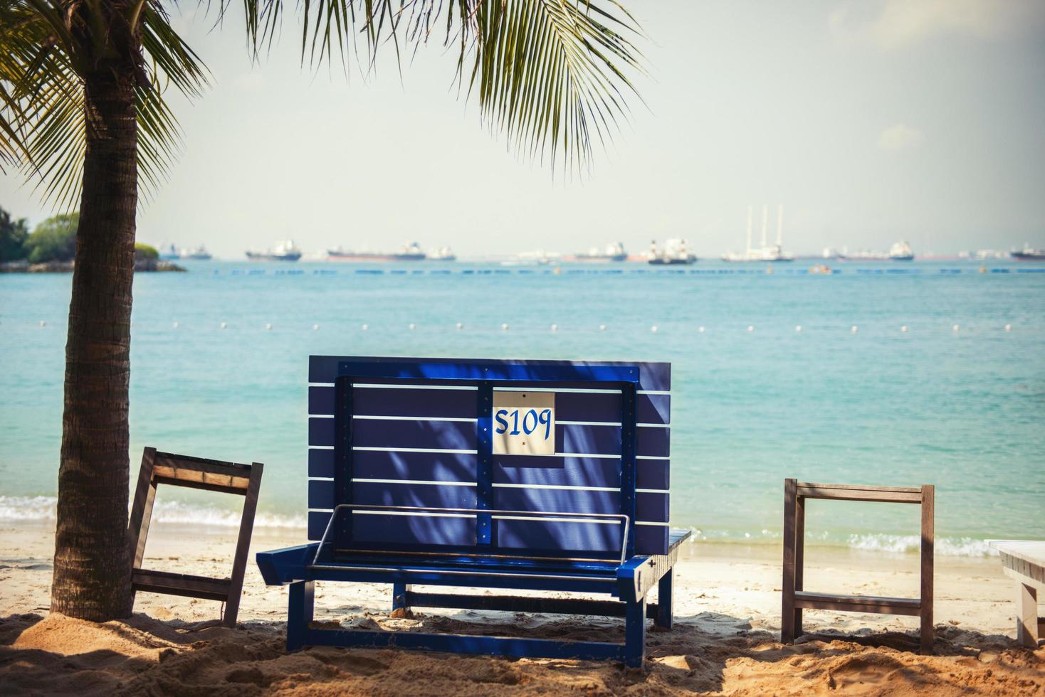 Singapour - oct 18 ans, 2014-siloso plage est de Singapour le plus branché plage avec le plus cool bars et Restaurants situé dans le île de sentosa photo