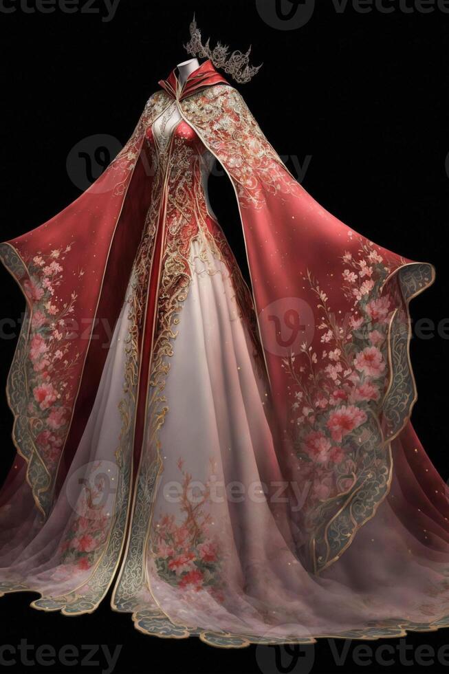 étourdissant mariage robe. génératif ai photo