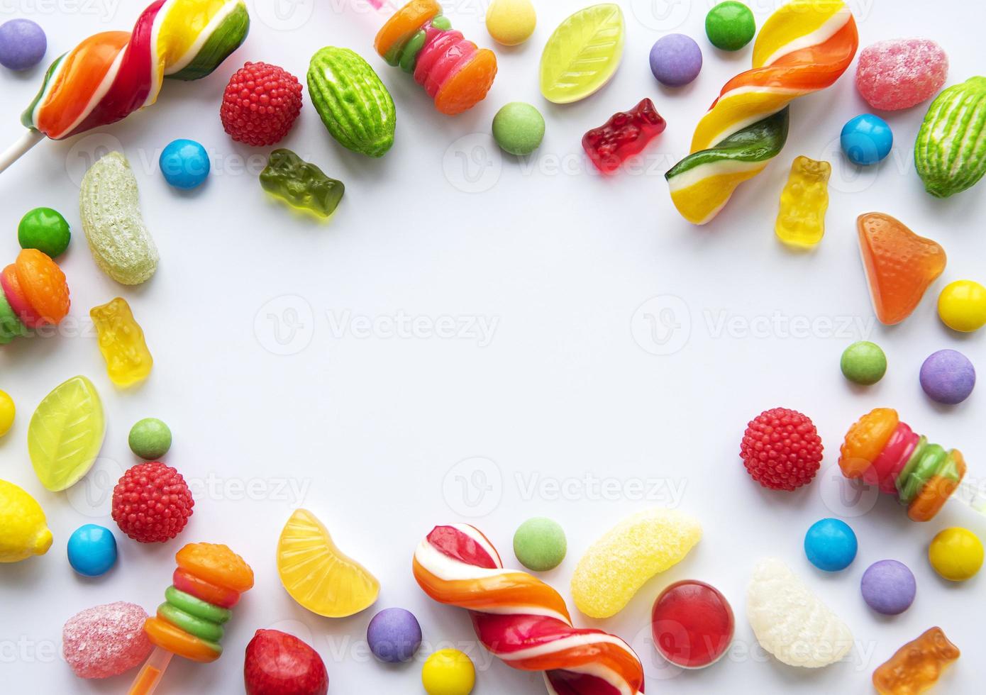 cadre de bonbons colorés photo