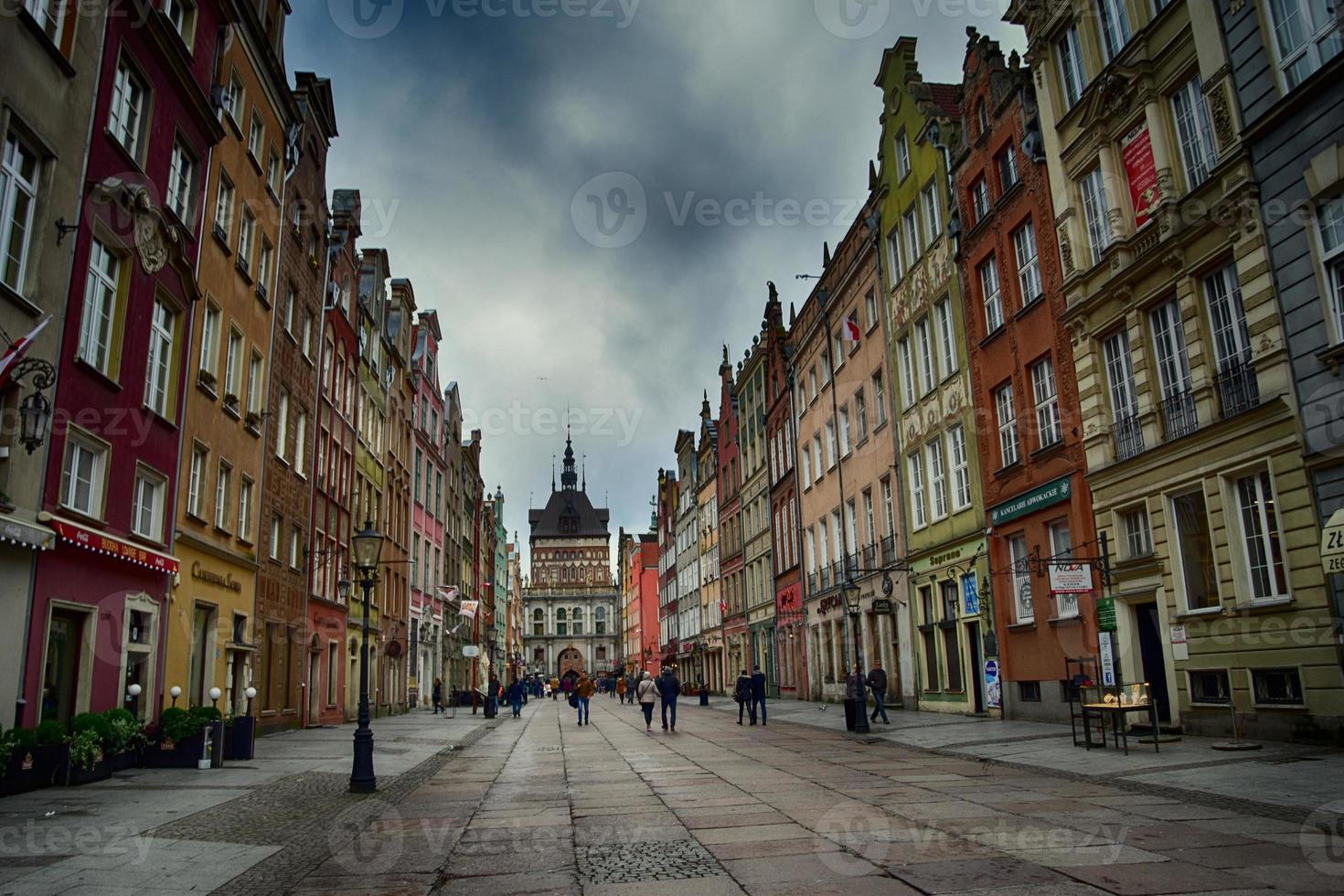 quelque part dans le vieux ville dans novembre gdansk photo