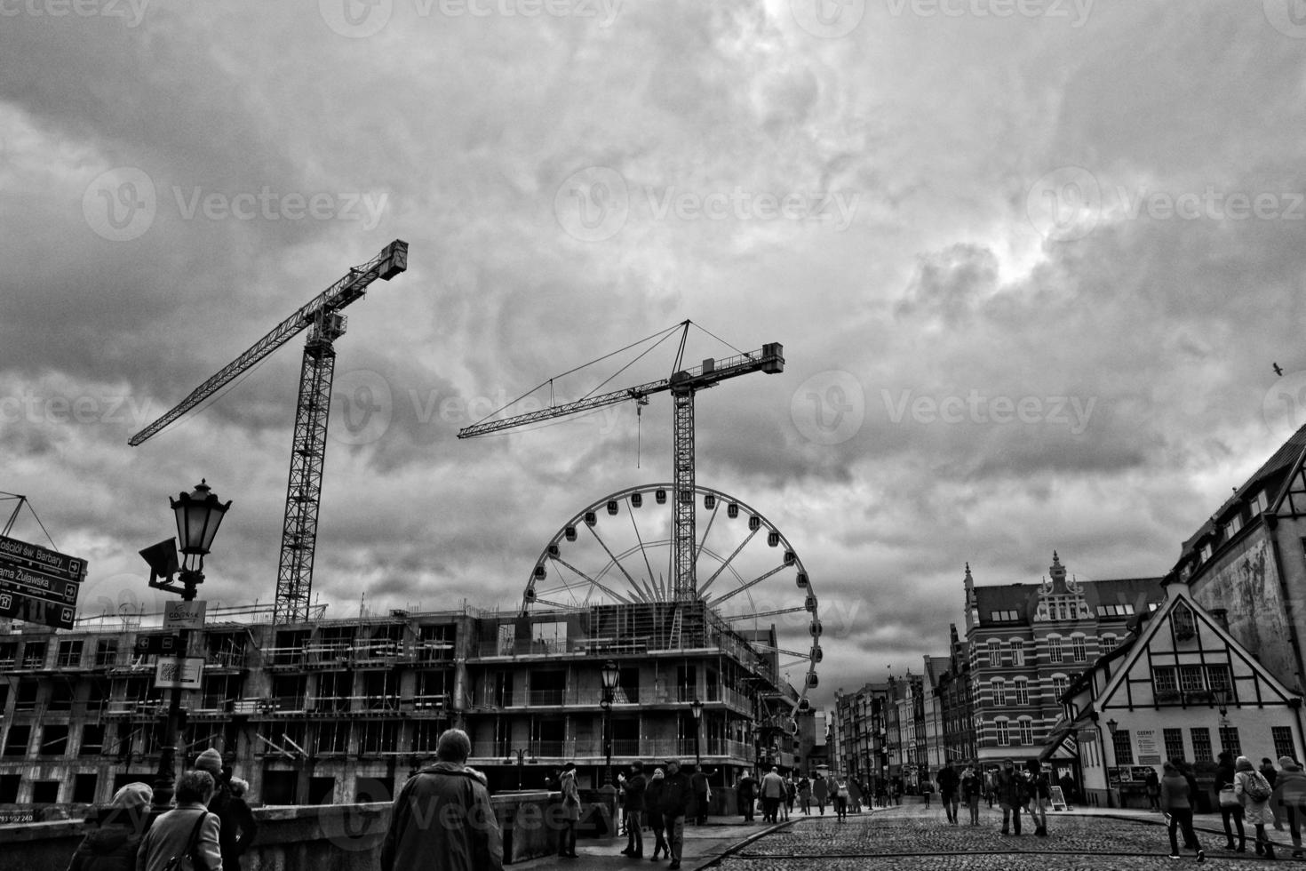 quelque part dans le vieux ville dans novembre gdansk photo