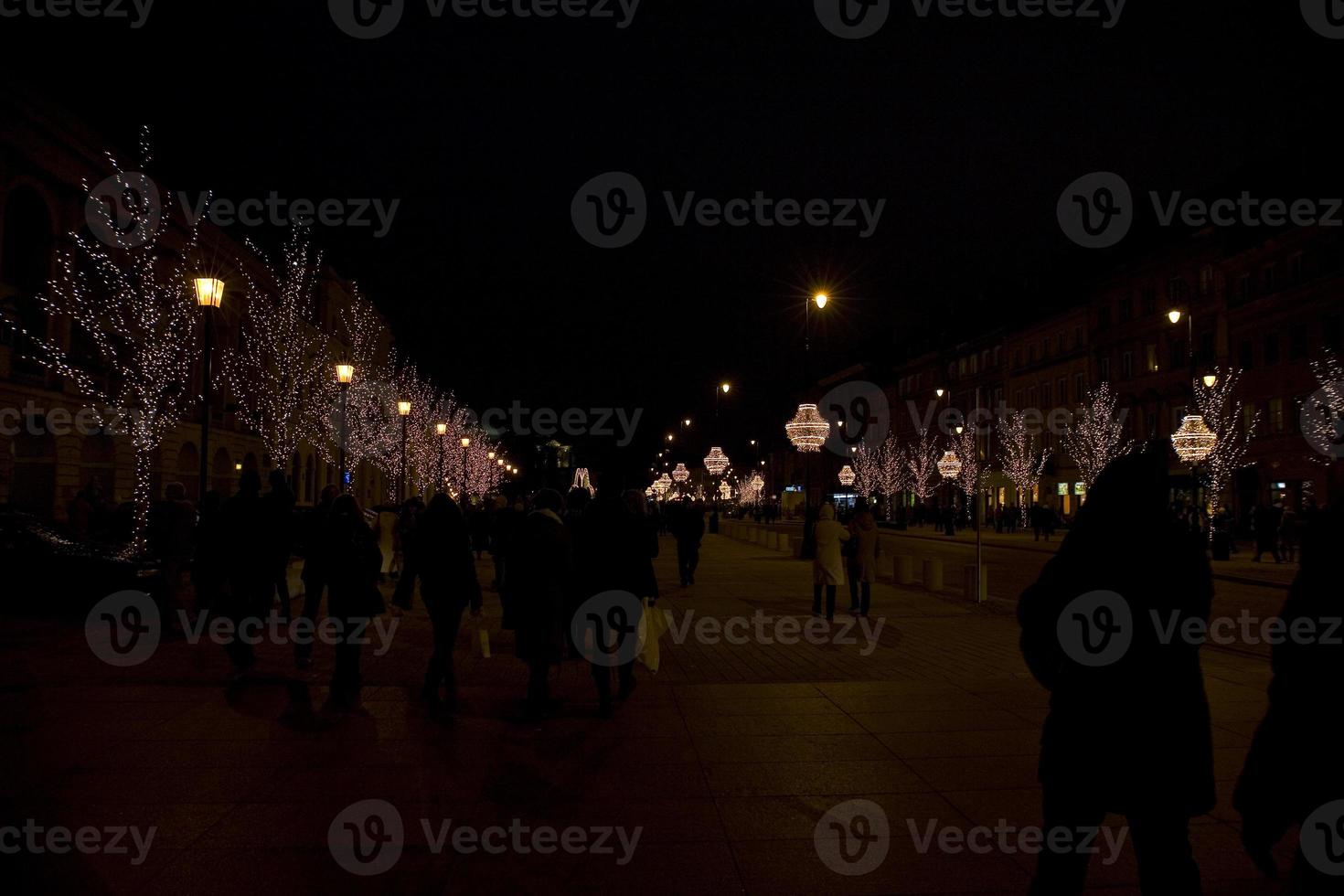 Varsovie par nuit photo