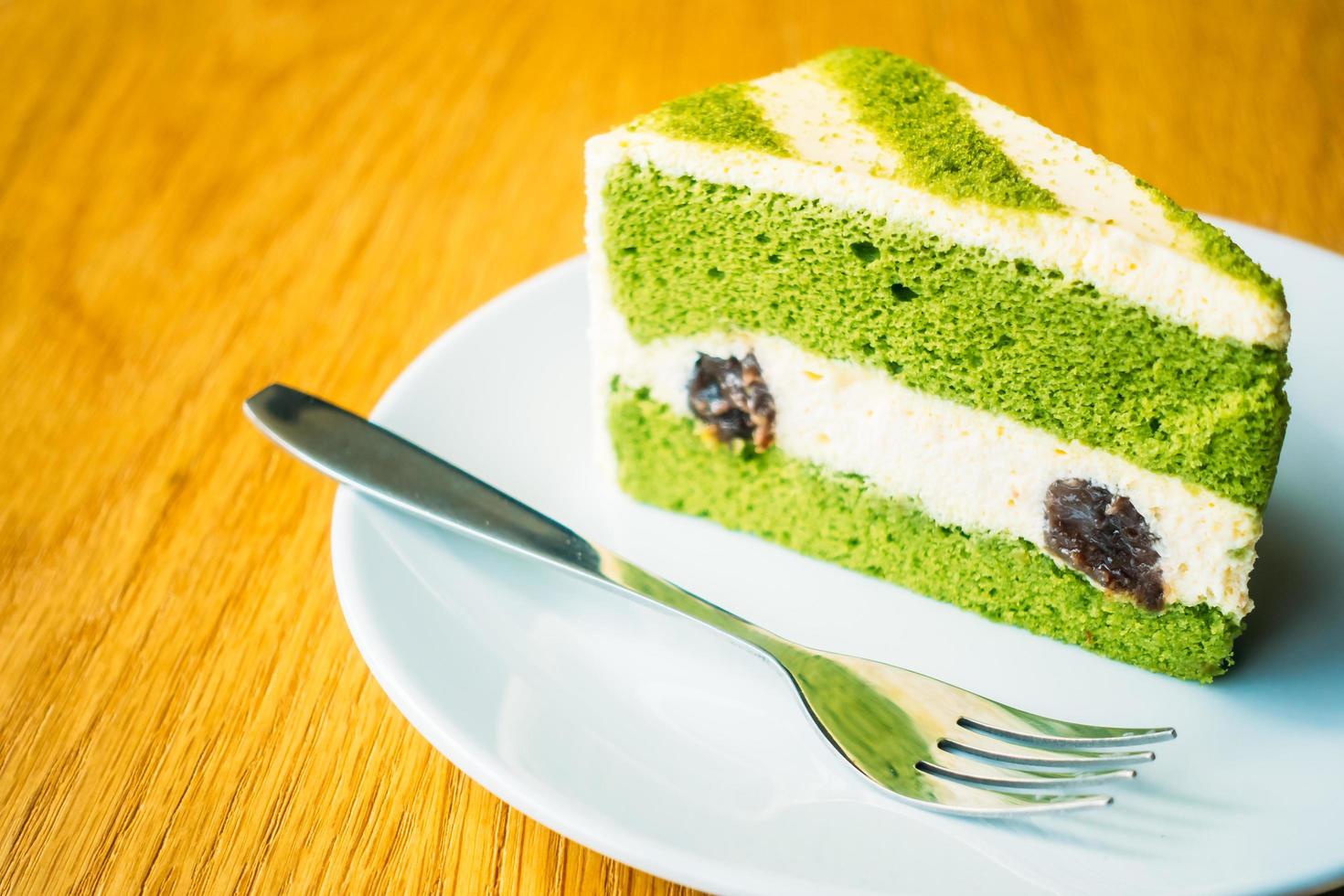 gâteau au thé vert matcha photo