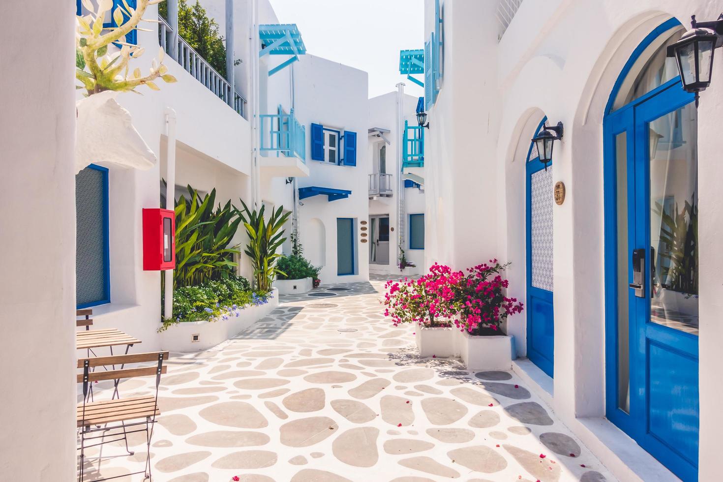 Maisons à Santorin, Grèce photo