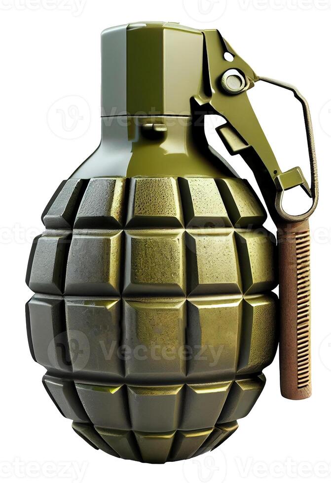 main grenade. blanc Contexte. génératif ai photo