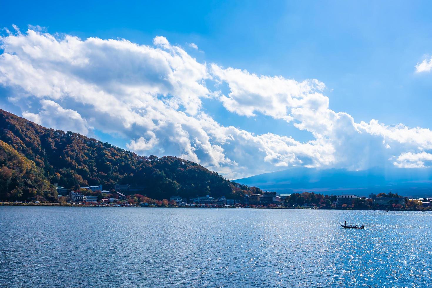 Paysage autour du lac Kawaguchiko à Yamanashi, Japon photo