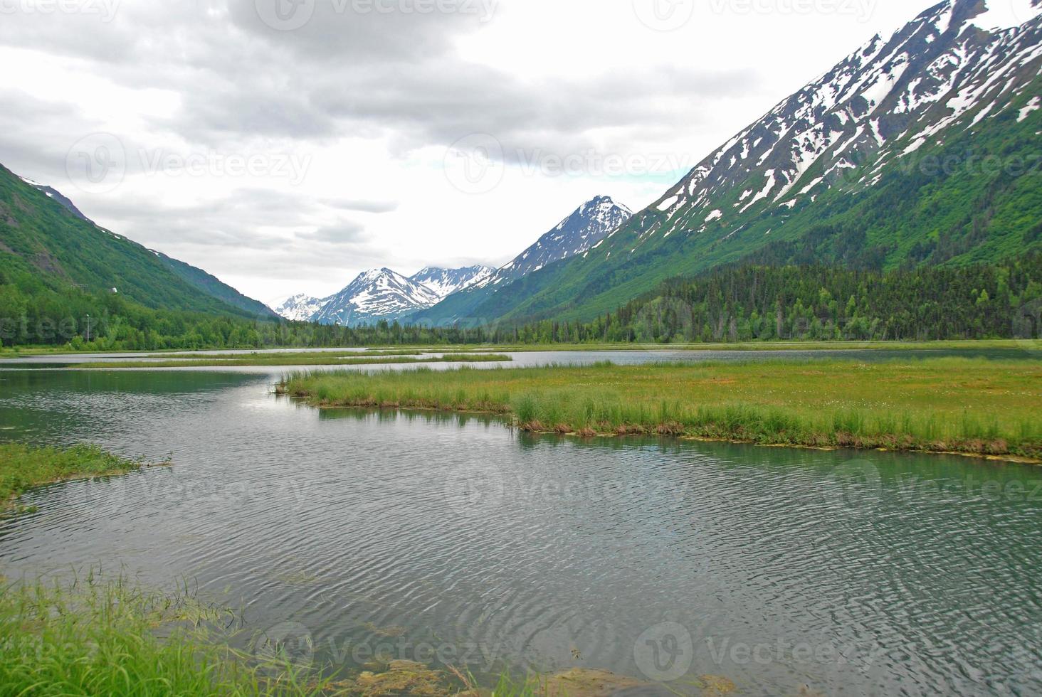 zone humide Lac dans le montagnes photo