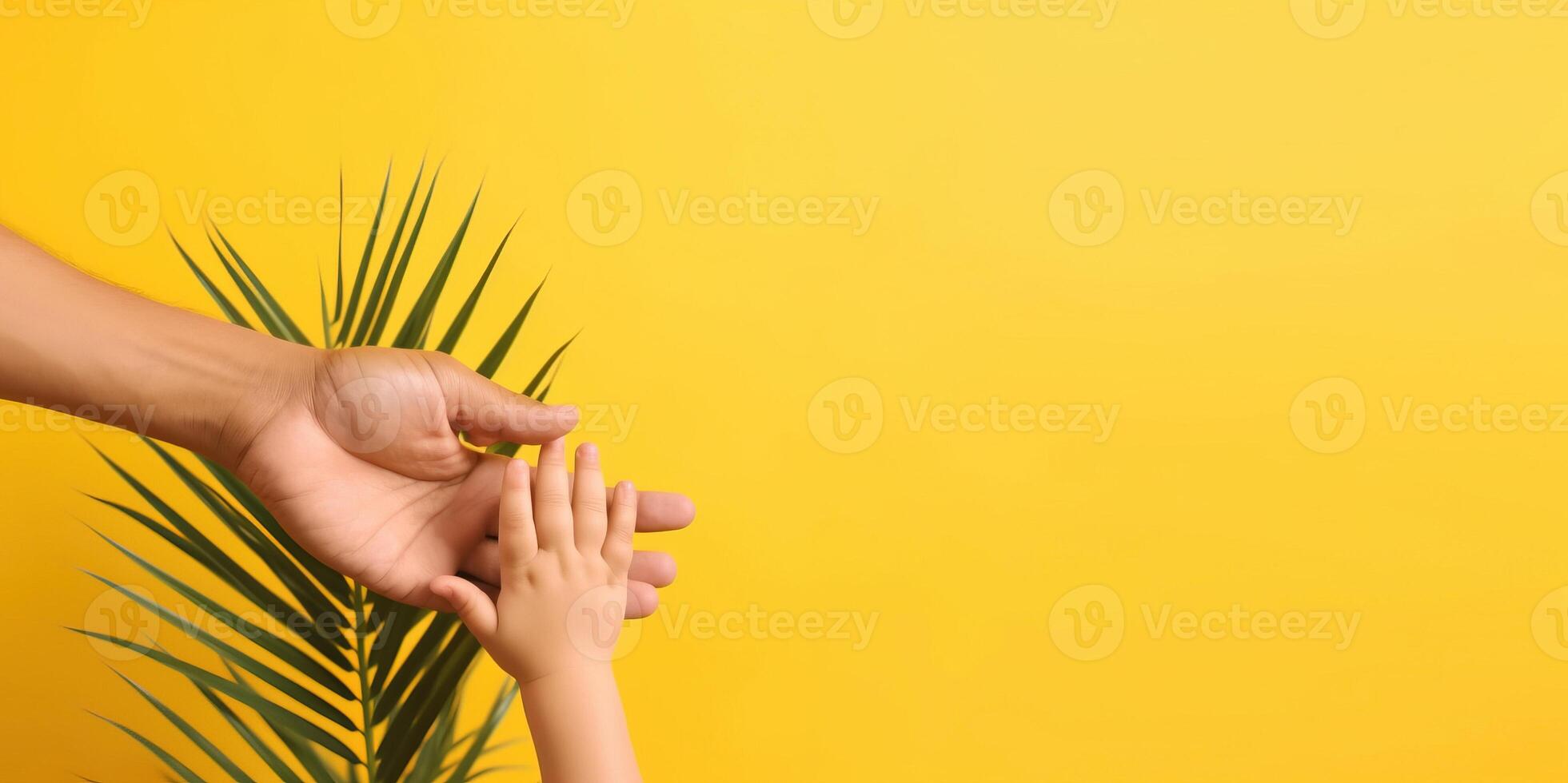 père journée. graphiquement contours de une enfant suivant à papa, fond d'écran Contexte. ai généré. photo