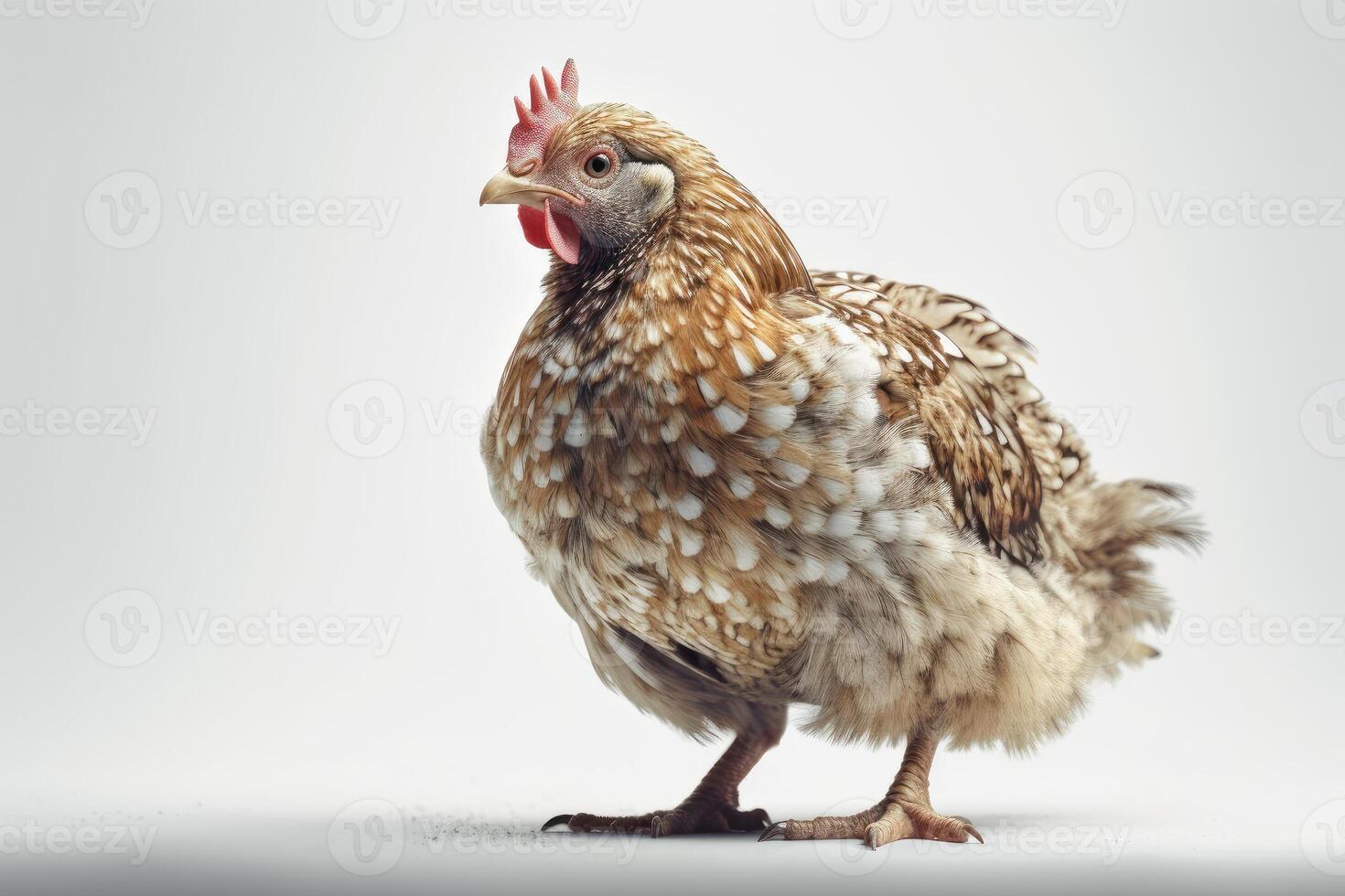 poulet isolé sur blanc Contexte. établi génératif ai photo