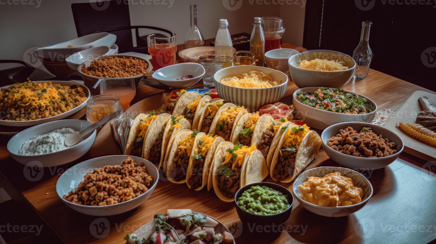 taco fête cinco de mayonnaise, le mexique définir moment génératif ai photo
