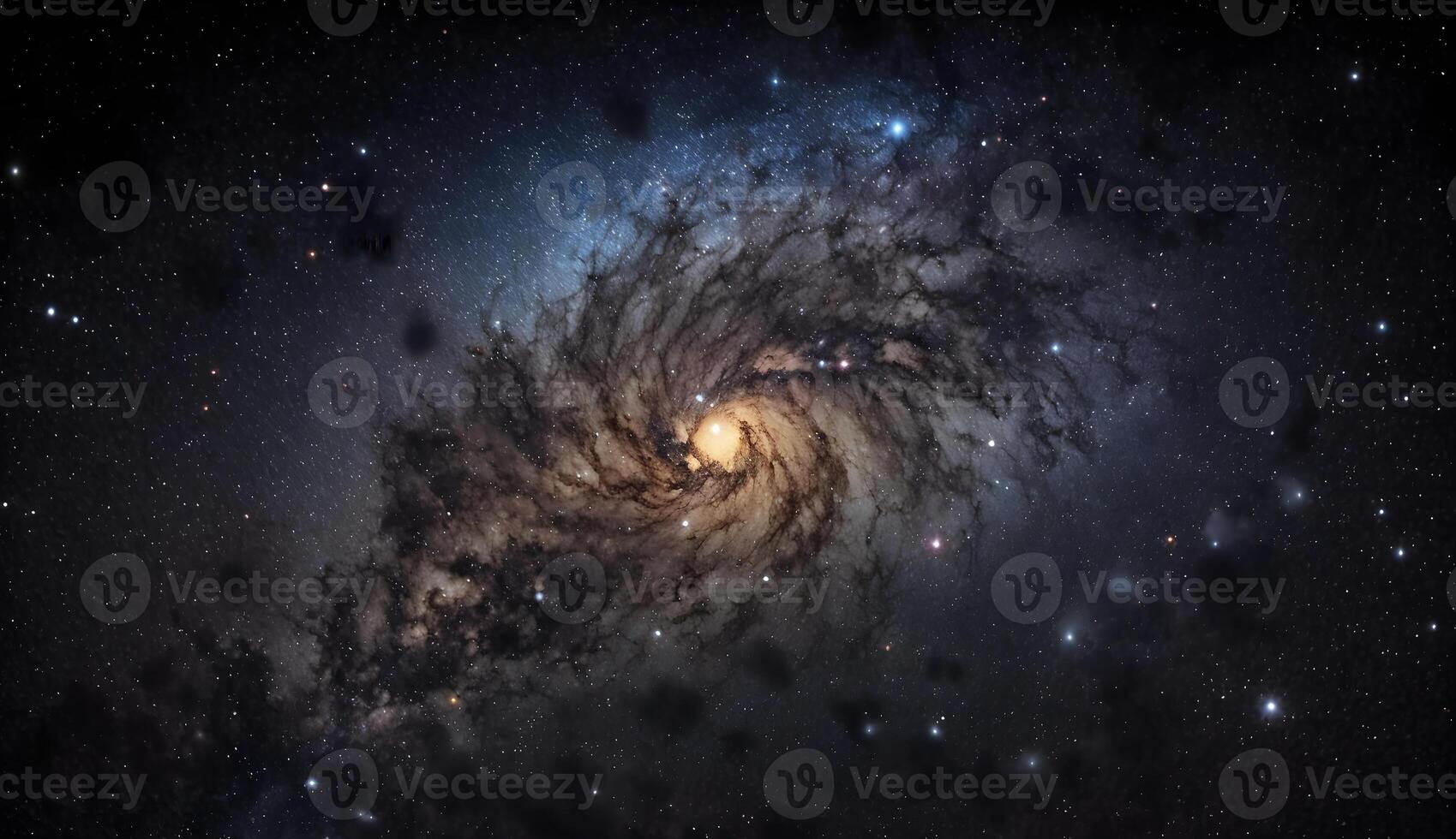 vue de le laiteux façon galaxie dans le univers .génératif ai photo