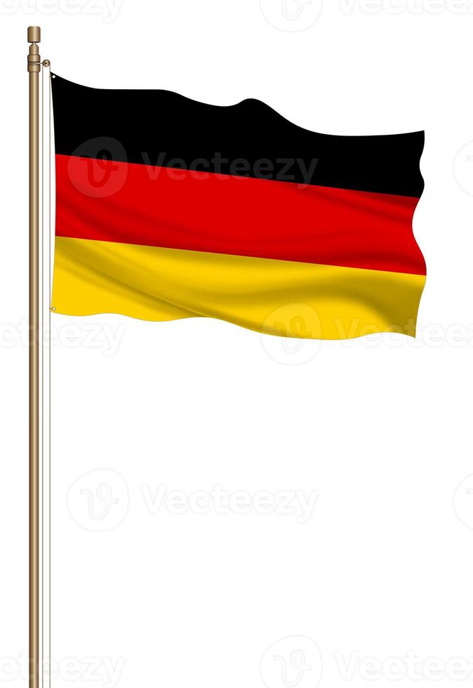 3d drapeau de Allemagne sur une pilier photo