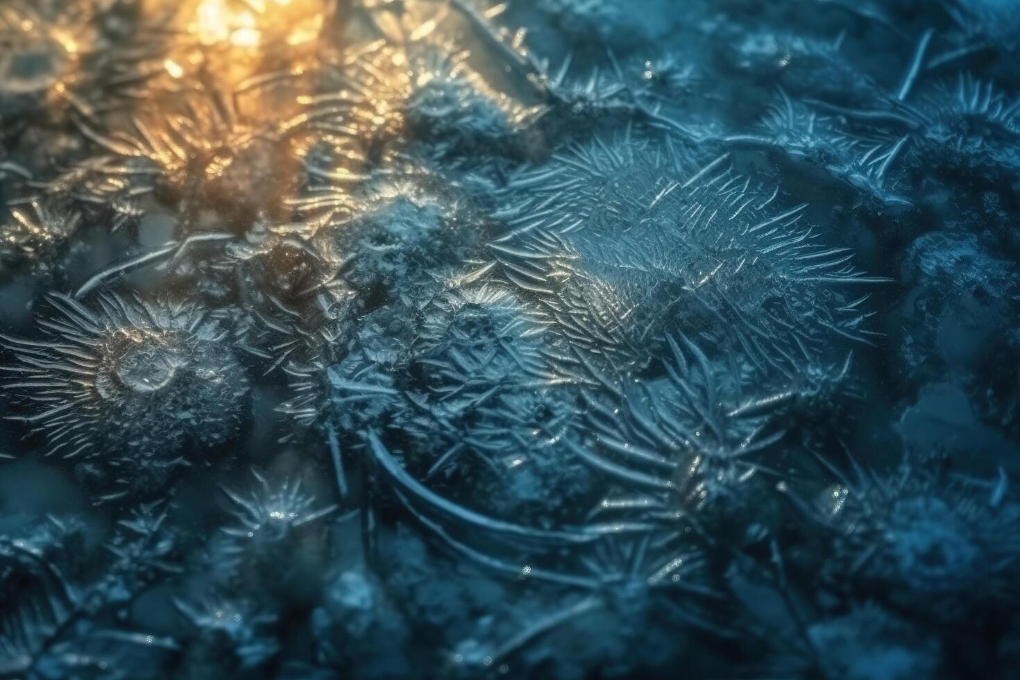 congelé la nature la glace détaillé texture Soleil lumière Contexte avec génératif ai photo