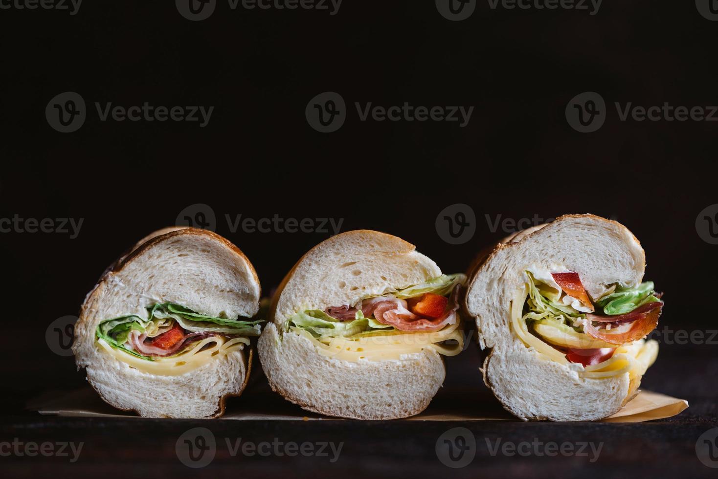 sous-marin des sandwichs tranché photo
