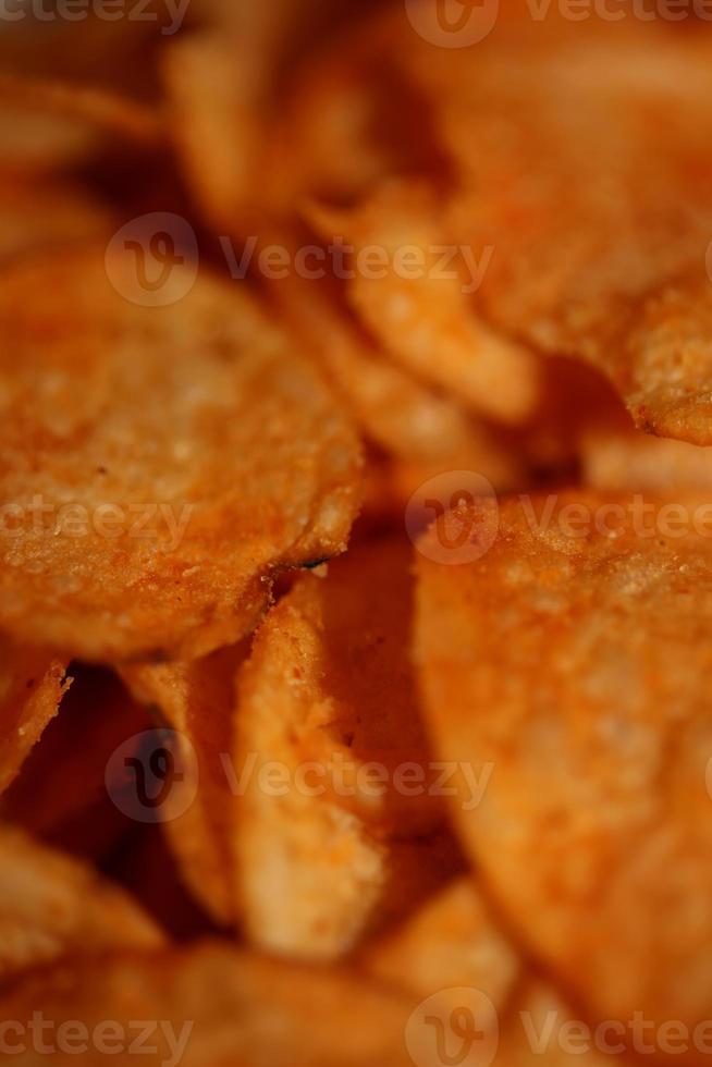 Haut vue de Patate frites avec paprika pimenter vite nourriture concept en mangeant déchet nourriture Contexte haute qualité gros Taille instant impressions Stock la photographie photo