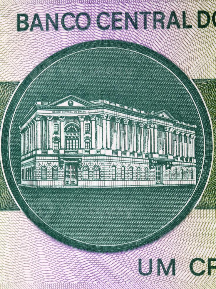 central banque bâtiment de vieux brésilien argent photo