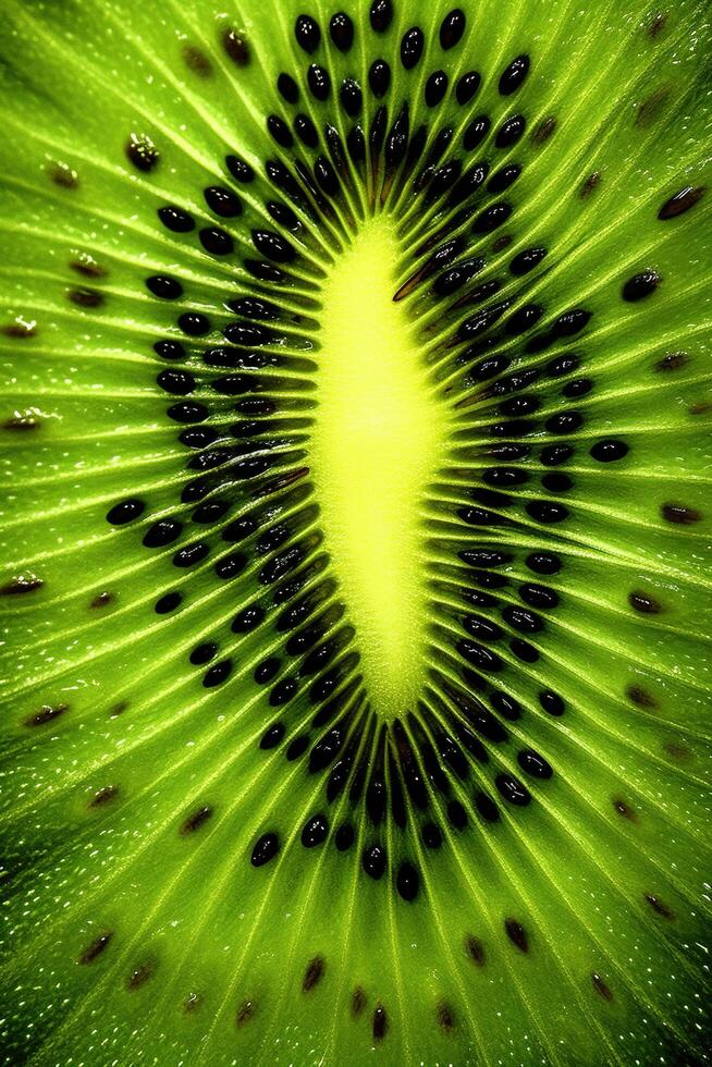 génératif ai, macro Frais kiwi texturé Contexte photo