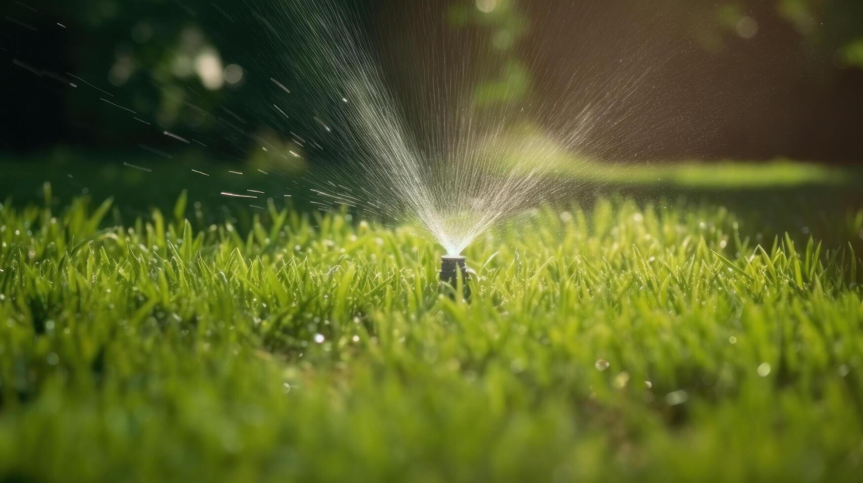 herbe irrigation système illustration ai génératif photo