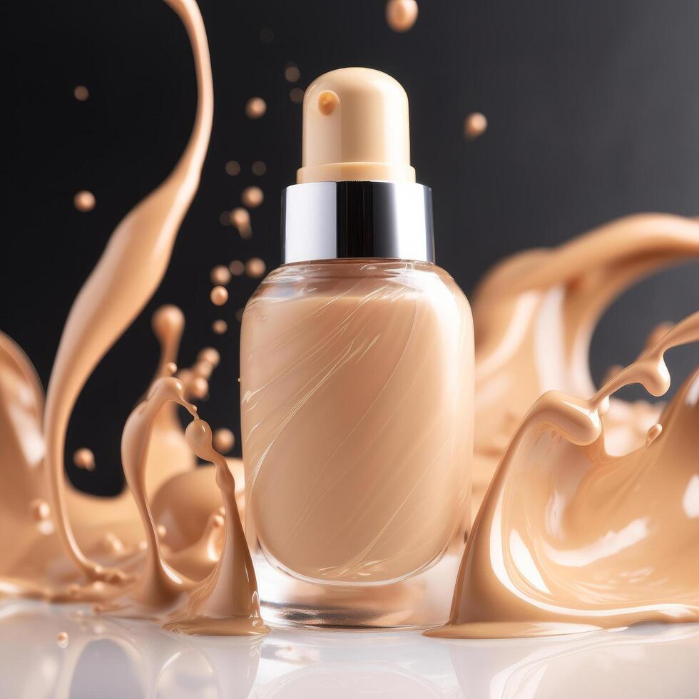 cosmétique soin de la peau crème bouteille. illustration ai génératif photo