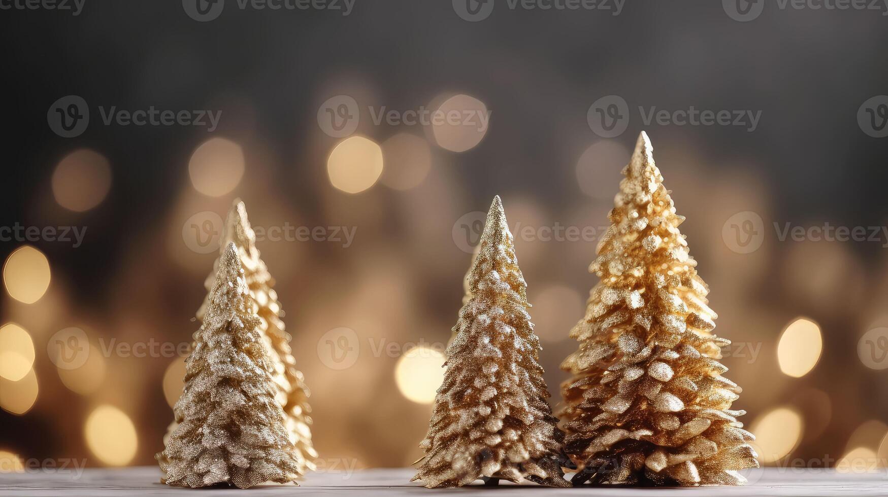 joyeux Noël et content vacances salutation carte, cadre, bannière. Nouveau an. Noël. neige Noël arbre lumière Contexte. hiver Noël vacances thème. plat poser.. établi avec génératif ai photo